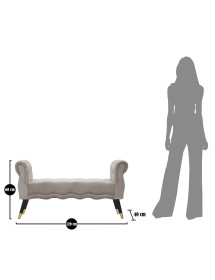 Panchetta paris grigia/gold cm 120x40x60