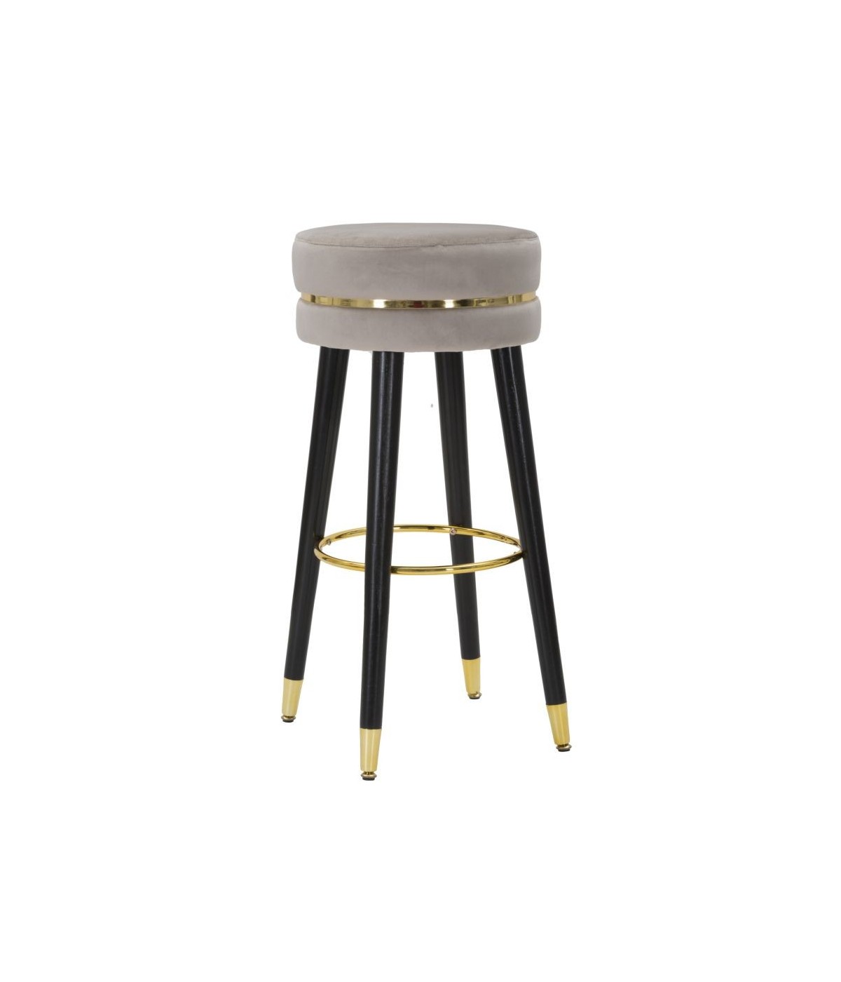 Sgabello bar paris grigio/gold cm 35x74