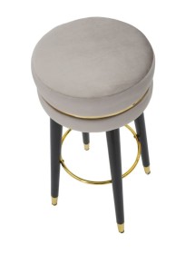 Sgabello bar paris grigio/gold cm 35x74