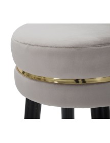 Sgabello bar paris grigio/gold cm 35x74