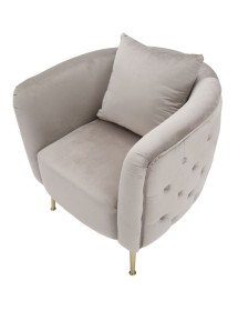 Poltrona bucarest grigia cm 76x74x73
