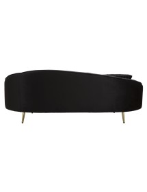 Divano 3 posti oslo c/cuscini nero cm 185x84x68