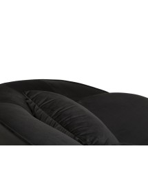 Divano 3 posti oslo c/cuscini nero cm 185x84x68