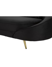 Divano 3 posti oslo c/cuscini nero cm 185x84x68
