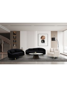 Divano 3 posti oslo c/cuscini nero cm 185x84x68