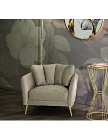 Poltrona kiev grigia cm 88x77x74