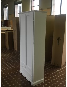 MOBILI 2G - ARMADIO 2 ANTE E 2 CASSETTI, BIANCO OPACO cm 87x40x192H vista laterale