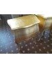 MOBILI 2G - COMODINO BOMBATO 2 CASSETTI ORO 49x29x61 VISTA LATERALE