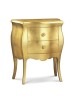 MOBILI 2G - COMODINO BOMBATO 2 CASSETTI ORO 49x29x61 VISTA FRONTALE