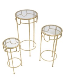 P/telefono gold set 3 pz cm 33x70-28x60-23x50