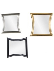 1 Specchiera laccato nero lucido sagomata Misure: 63 x 63 x 3