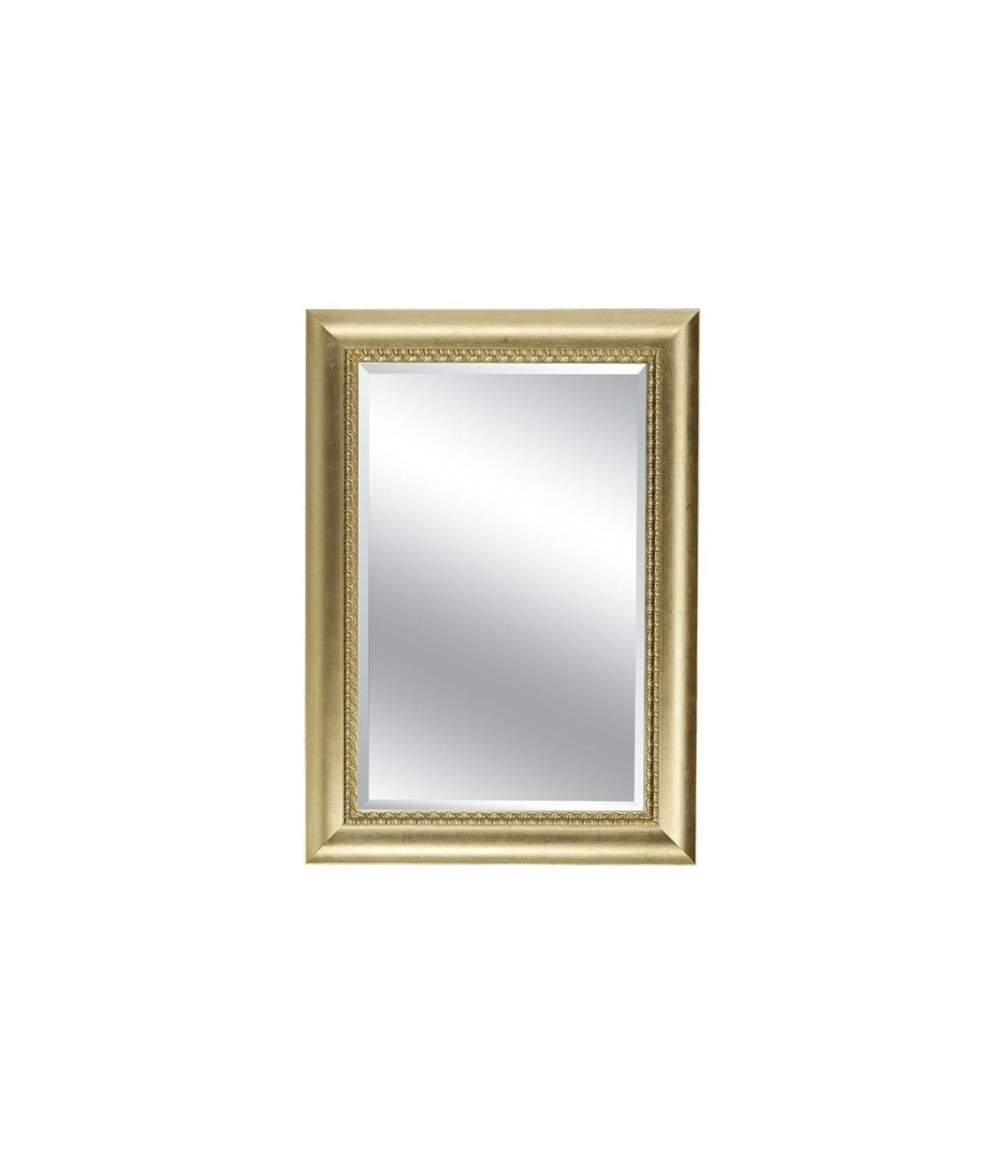 MOBILI2G - Specchiera in foglia oro rettangolare Misure: 120 x 85 x 7