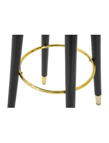 Sgabello bar paris ottanio/gold cm 35x74