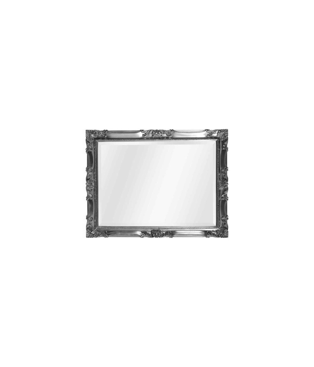Specchiera foglia argento rettangolare- Misure: l.72 x h.82 x p.5