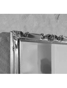Specchiera foglia argento rettangolare- Misure: l.72 x h.82 x p.5