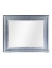 MOBILI2G - Specchiera foglia argento brillante rettangolare- Misure: l.90 x h.180 x p.5
