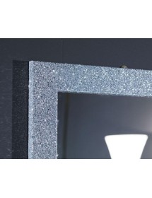 Specchiera glitter argento rettangolare- Misure: l.65 x h.85 x p.3