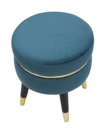 Sgabello paris ottanio/gold cm 35x40,5