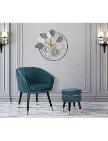 Sgabello paris ottanio/gold cm 35x40,5