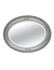 MOBILI2G - Specchiera foglia argento ovale- Misure: l.66 x h.86 x p.5