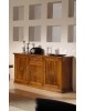 MOBILI 2G - MADIA CREDENZA IN LEGNO 3 PORTE CON INTARSI BASSANO L.166 P.49 H.90 vista frontale