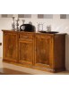 MOBILI 2G - MADIA CREDENZA IN LEGNO 3 PORTE CON INTARSI BASSANO L.166 P.49 H.90 vista frontale