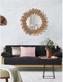 Specchio da muro glam petal rame cm 73x5