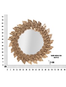 Specchio da muro glam petal rame cm 73x5