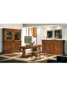 MOBILI 2G - SET 2 SEDIE A LIRA IN LEGNO SEDUTA LEGNO FINITURA BASSANO vista laterale