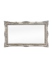 MOBILI2G - Specchiera foglia argento anticata rettangolare - Misure: l.146 x h.86 x p.5