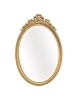 MOBILI2G - Specchiera in foglia oro ovale- Misure: l.77 x h.66 x p.3