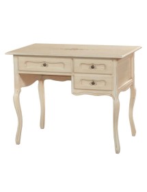 MOBILI 2G - SCRIVANIA IN LEGNO AVORIO PENNELLATO CON DECORI L.100 P.60 H.79