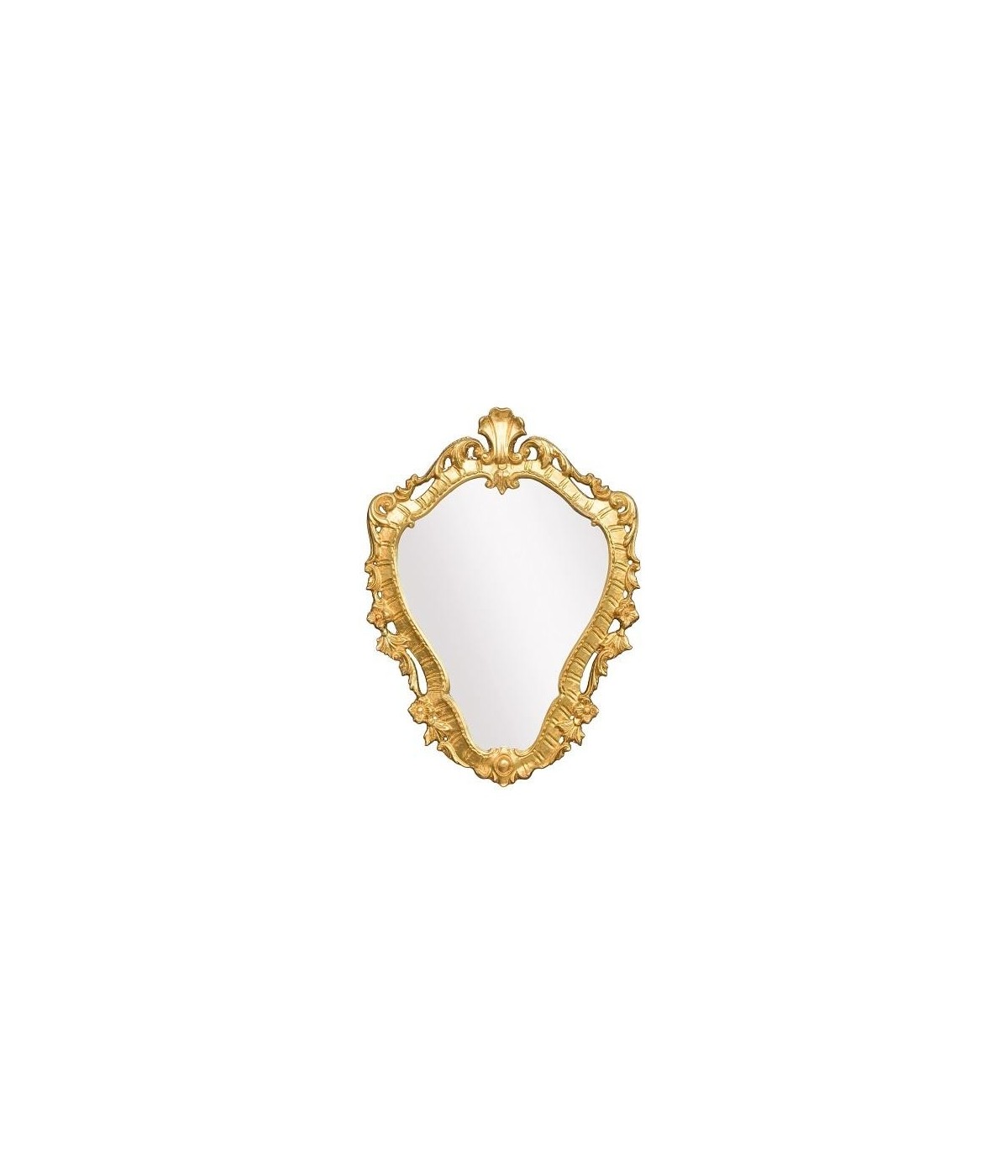 MOBILI2G - Specchiera in foglia oro sagomata- Misure: l.41 x h.57 x p.3