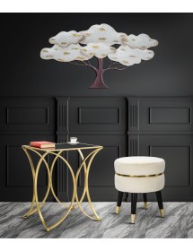 Sgabello paris crema/gold cm 35x40,5