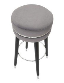 Sgabello bar paris grigio/silver cm 35x74