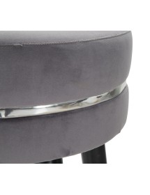 Sgabello bar paris grigio/silver cm 35x74