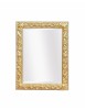 MOBILI2G - Specchiera in foglia oro brillante rettangolare- Misure: l.64 x h.84 x p.4