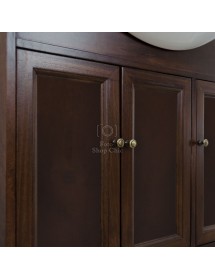 MOBILI 2G - MOBILE BAGNO CLASSICO LEGNO TINTA NOCE NOCE L.85 P.50 VISTA FRONTALE