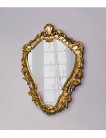 Specchiera in foglia oro sagomata- Misure: l.41 x h.57 x p.3