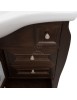 MOBILI 2G - Mobile bagno classico sagomato legno brillanti tinta noce L.105 P.50 vista frontale cassetto aperto