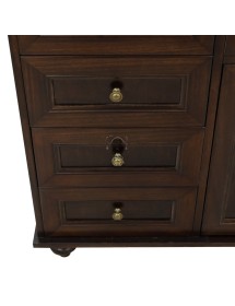 MOBILI 2G - MOBILE BAGNO CLASSICO LEGNO TINTA NOCE L.100 P.60 VISTA CASSETTI