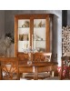 MOBILI 2G - Vetrina classica 2 porte legno bassano 125X43x207 vista frontale