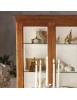 MOBILI 2G - Vetrina classica 2 porte legno bassano 125X43x207 vista frontale