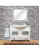 MOBILI 2G - Mobile bagno classico legno bianco shabby chic L.105 P.50 vista frontale