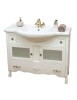 MOBILI 2G - Mobile bagno classico legno bianco shabby chic L.105 P.50 vista frontale
