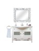 MOBILI 2G - Mobile bagno classico legno bianco shabby chic L.105 P.50 vista frontale