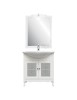 MOBILI 2G - Mobile bagno classico legno bianco shabby chic L.85 P.50 vista frontale