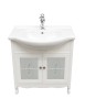 MOBILI 2G - Mobile bagno classico legno bianco shabby chic L.85 P.50 vista frontale