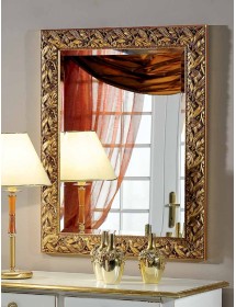 Specchiera in foglia oro rettangolare Misure:  68 x 88 x 4