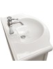MOBILI 2G - Mobile bagno classico legno bianco shabby chic L.85 P.50 vista frontale lavabo